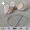 gauze ball with X-ray thread detected